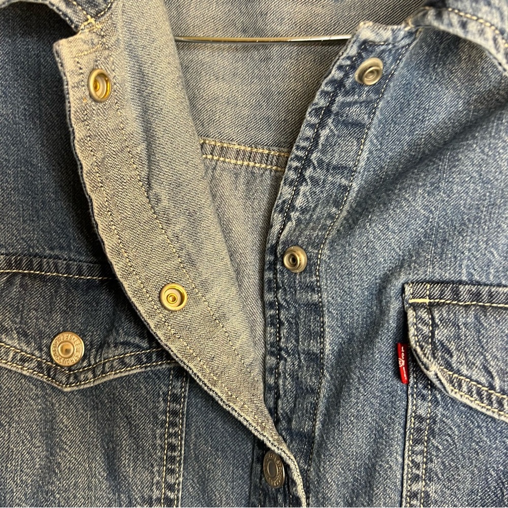 Levi's Blue Long Sleeve Denim Dress - Picture 6 of 6